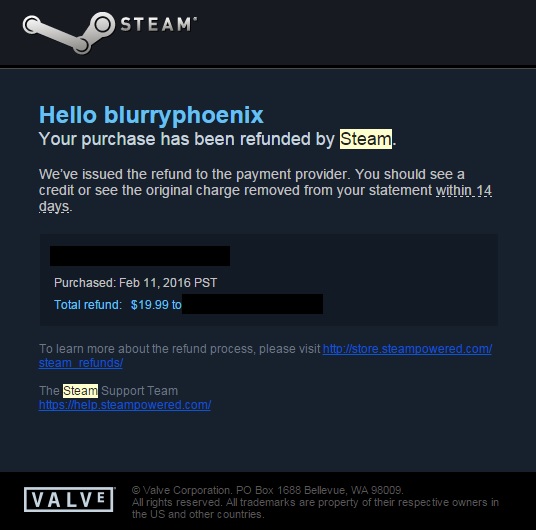 BlurryPhoenix Talks: Opinions on Steam Refunds